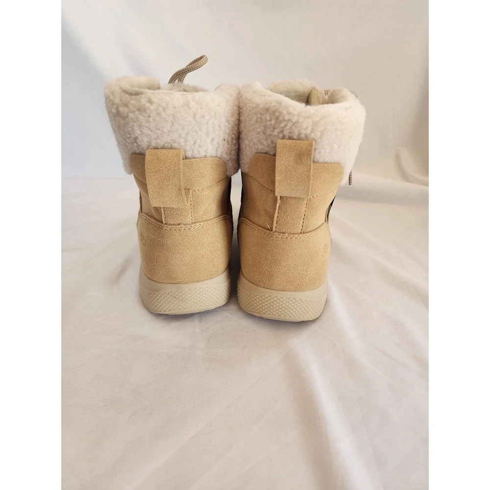 JBU by Jambu Freeze Tan Faux Fur Lined Winter Boots Womens 11 New All Terra Lace